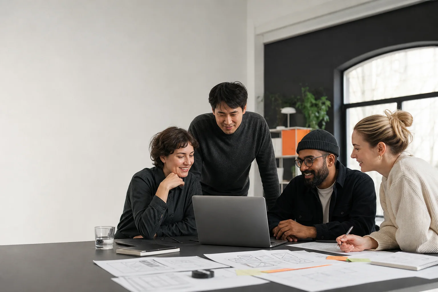Equipo diseñando un software a medida para una empresa